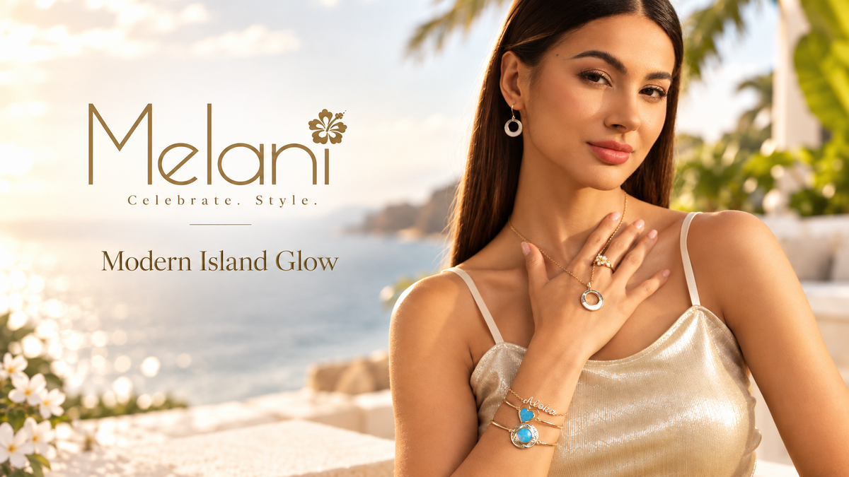 Melani brand editorial — island-inspired jewelry and lifestyle