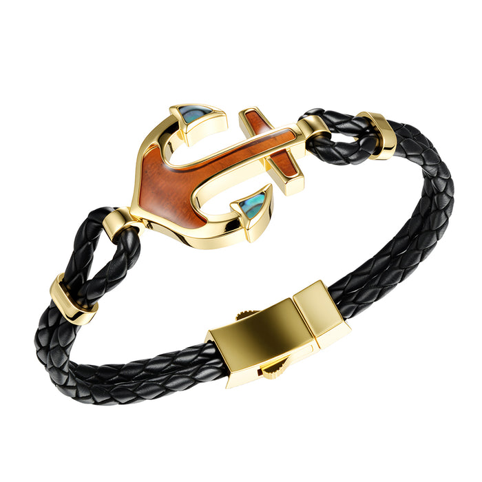 Ocean Bracelet - Abalone + Wood - 0043