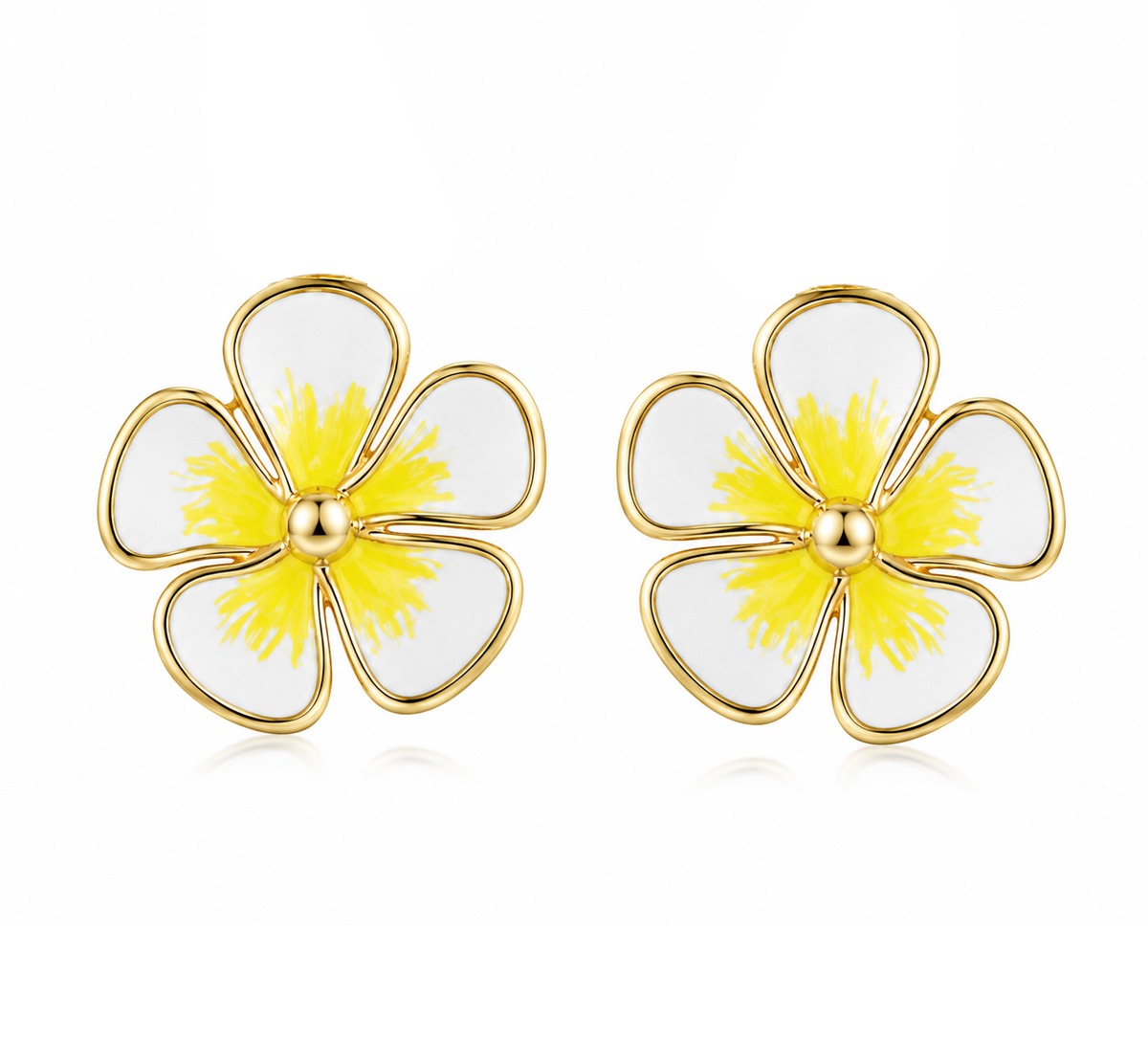 Island Floral Earrings - Plain - 0026