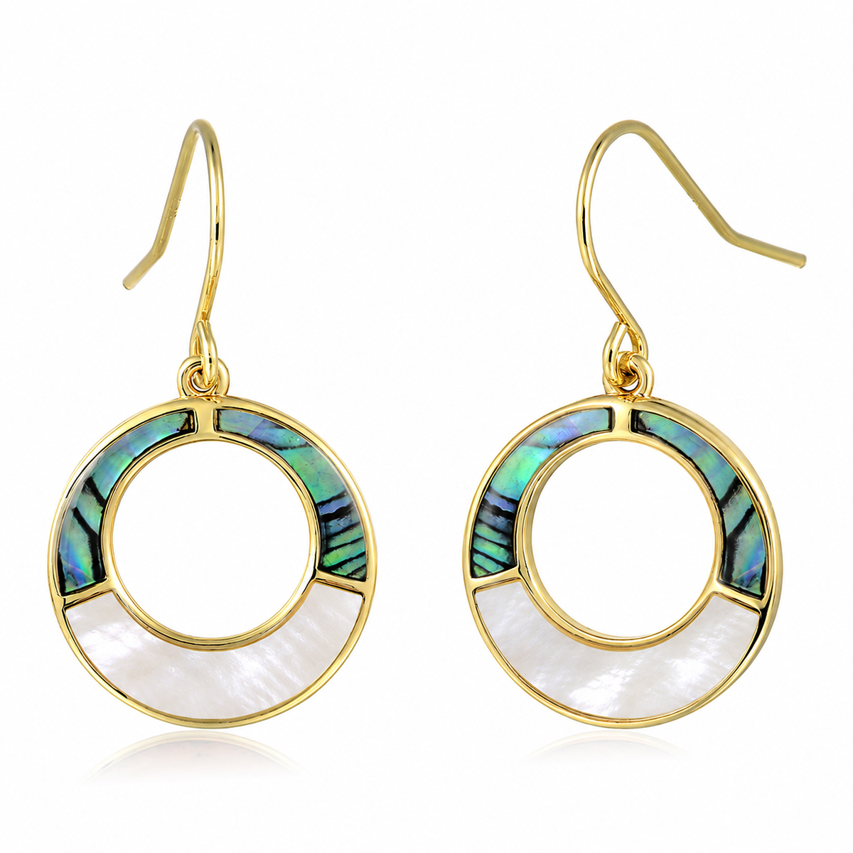 Everyday Earrings - Abalone + White MOP - 0037