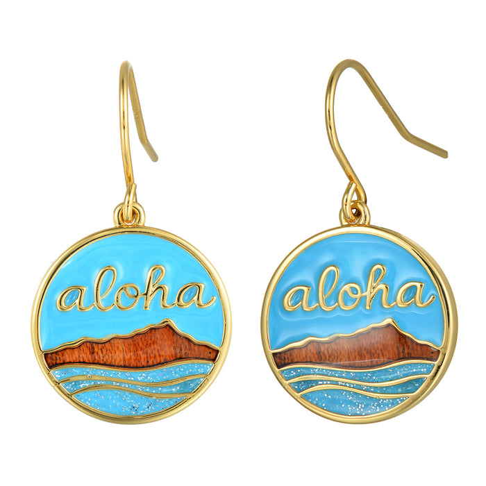 Island Icon Earrings - Wood - 0063