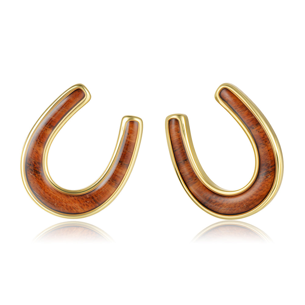 Statement Earrings - Wood - 0076