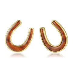 Statement Earrings - Wood - 0076