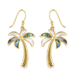 Island Icon Earrings - Abalone + White MOP - 0091