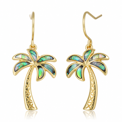 Island Icon Earrings - Abalone - 0091