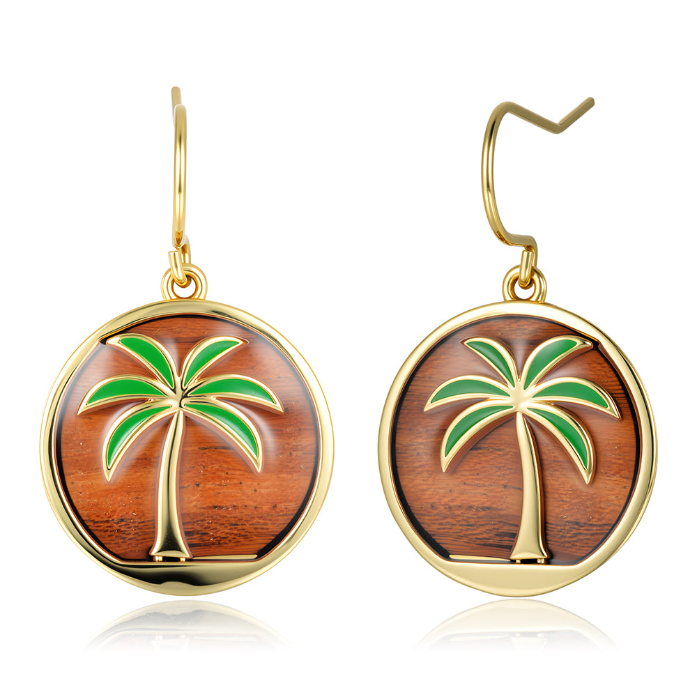 Island Icon Earrings - Wood - 0115