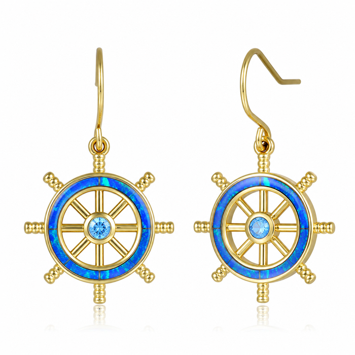 Ocean Earrings - Blue Opal - 0118