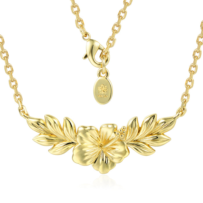 Island Floral Necklace - Plain - 0017
