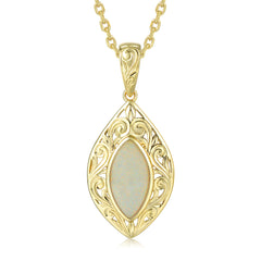 Everyday Pendant - White Opal - 0002