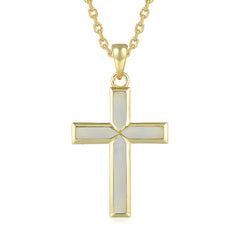Cross Pendant - White MOP - 0010