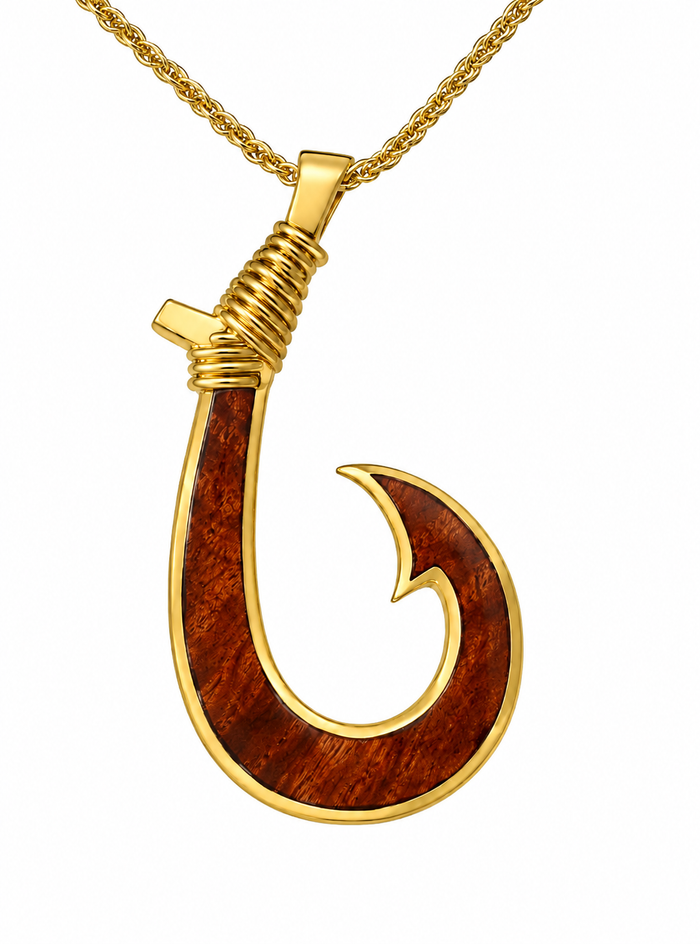 Island Icon Pendant - Wood - 0034