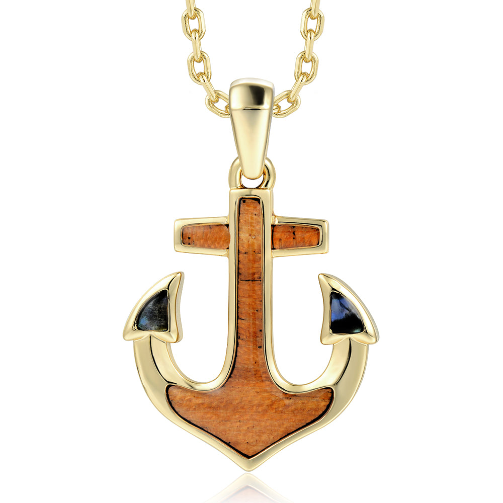 Ocean Pendant - Abalone + Wood - 0043