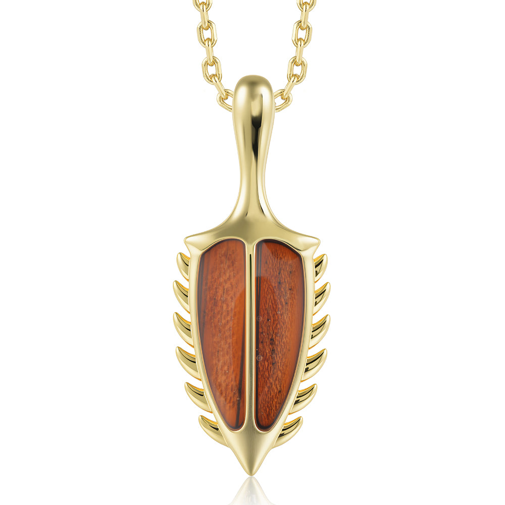 Island Icon Pendant - Wood - 0045