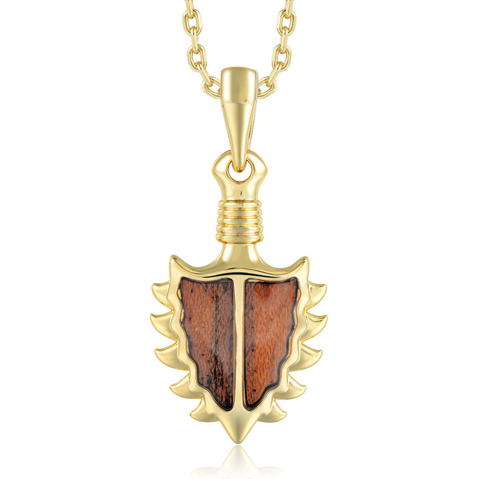 Island Icon Pendant - Wood - 0046