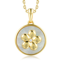 Island Floral Pendant - White MOP - 0050
