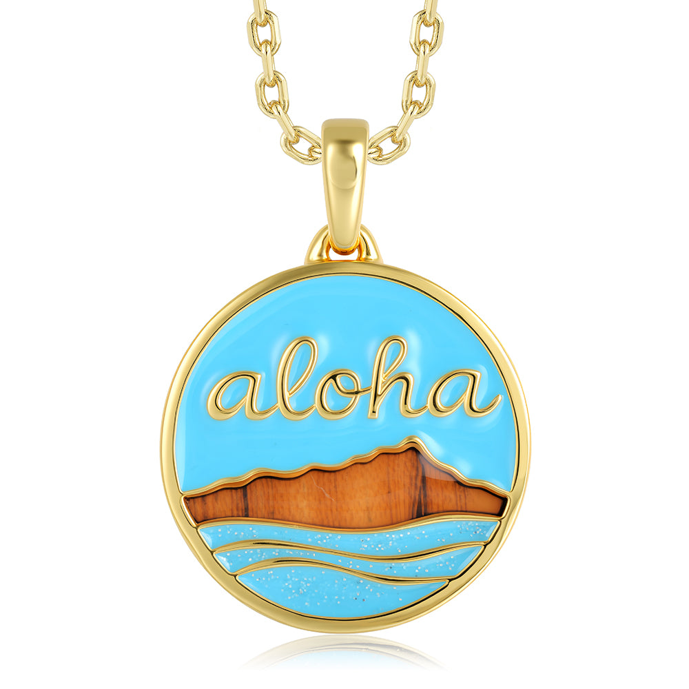 Island Icon Pendant - Wood - 0063