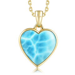Heart Pendant - Larimar - 0085