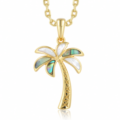Island Icon Pendant - Abalone + White MOP - 0091