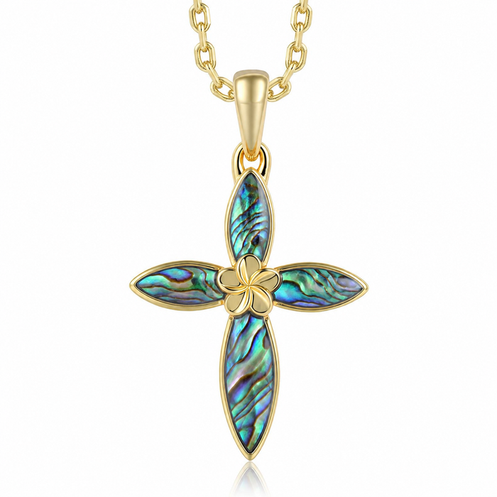 Cross Pendant - Abalone - 0092