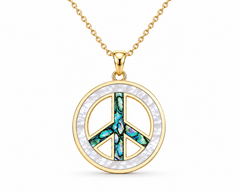 Statement Pendant - Abalone + White MOP - 0109