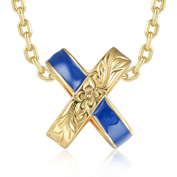 Island Icon Pendant - Dark Blue Enamel - 0125