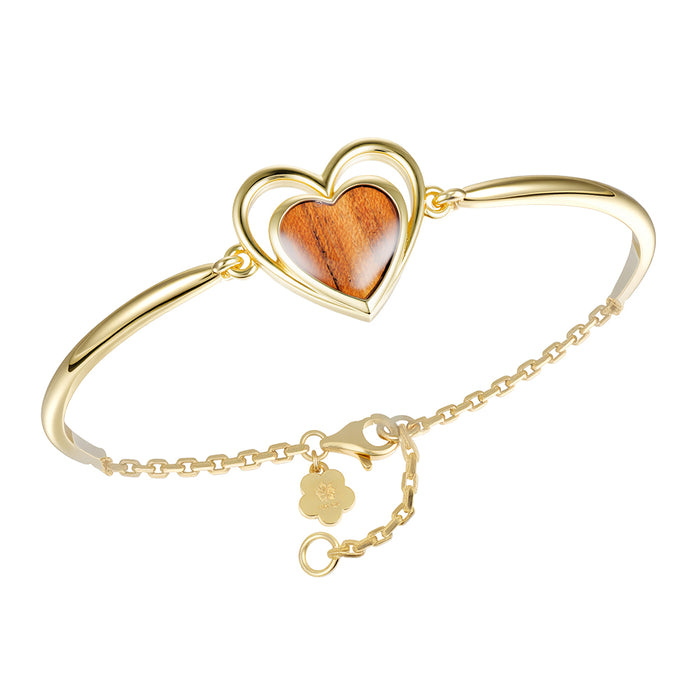 Heart Bracelet - Wood - 0049