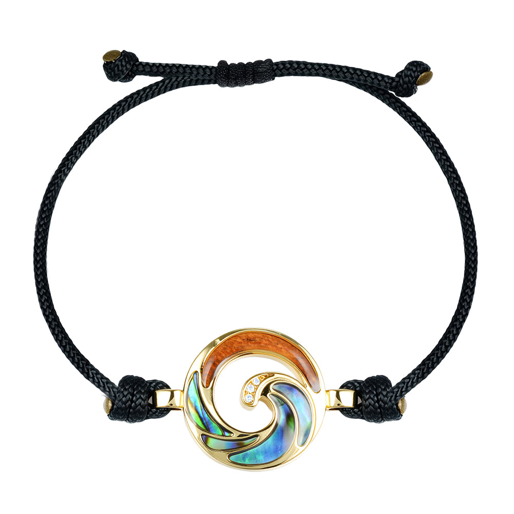 Ocean Bracelet - Abalone + Wood - 0064