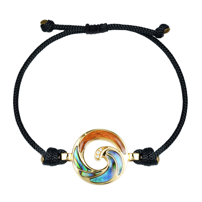 Ocean Bracelet - Abalone + Wood - 0064