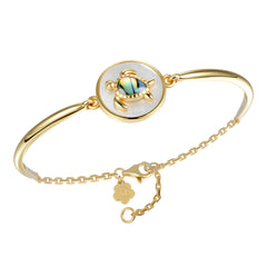 Honu Bracelet - Abalone + White MOP - 0079