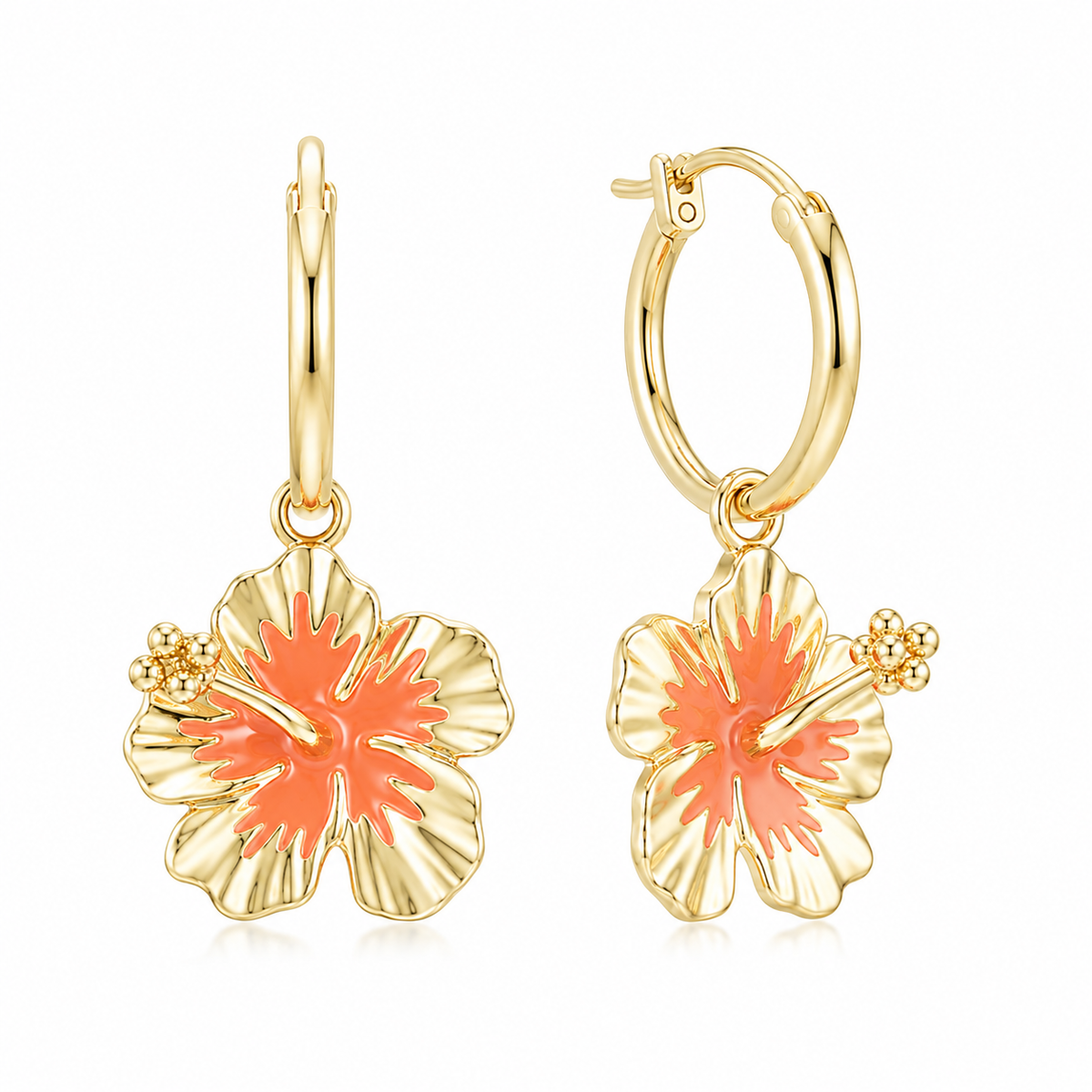 Island Floral Earrings - Plain - 0029