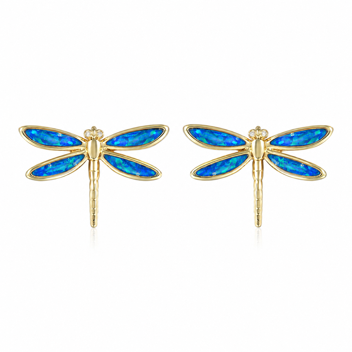 Nature Earrings - Blue Opal - 0047