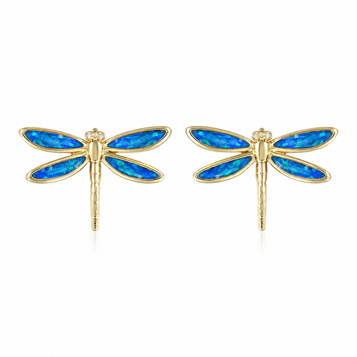 Nature Earrings - Blue Opal - 0047