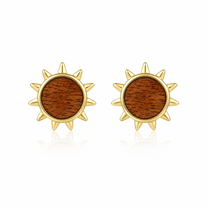 Statement Earrings - Wood - 0053