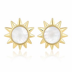 Statement Earrings - White MOP - 0053