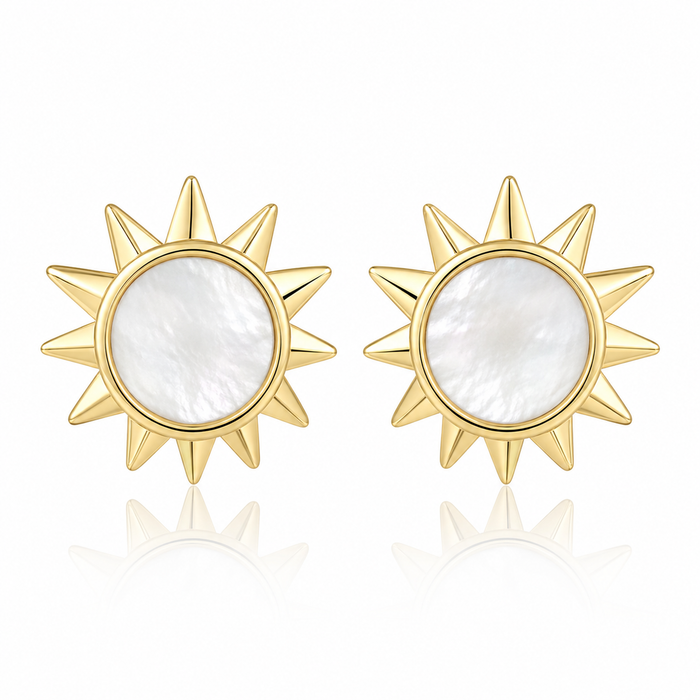 Statement Earrings - White MOP - 0053