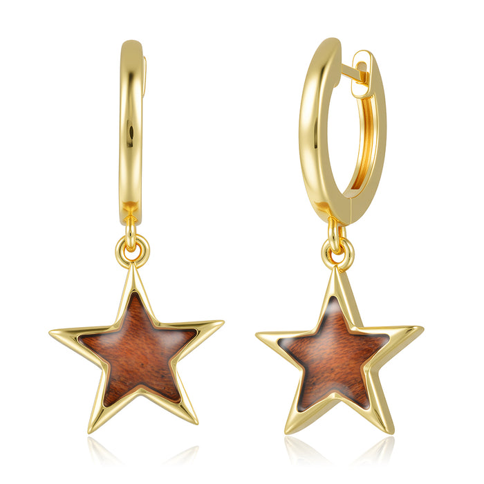 Statement Earrings - Wood - 0068