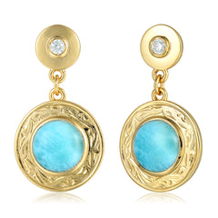 Island Icon Earrings - Larimar - 0089