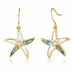 Ocean Earrings - Abalone + White MOP - 0090