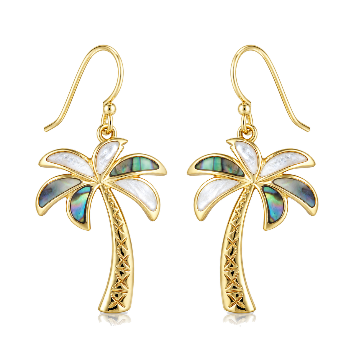 Island Icon Earrings - Abalone + White MOP - 0091