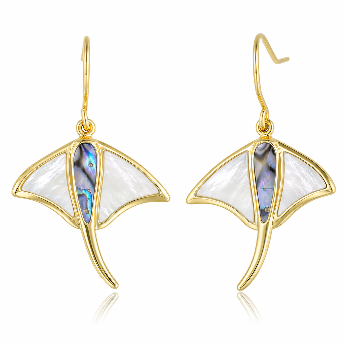 Ocean Earrings - Abalone + White MOP - 0093