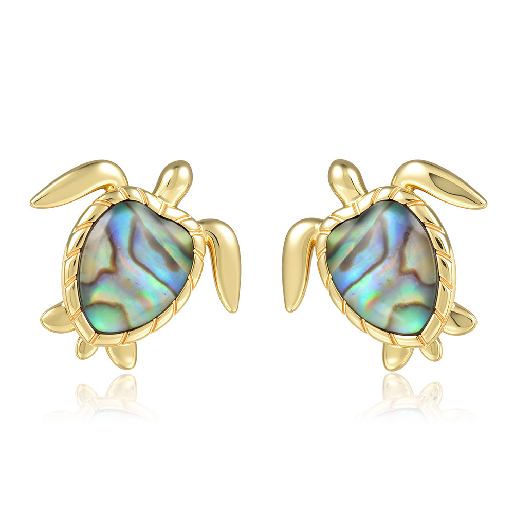 Honu Earrings - Abalone - 0096