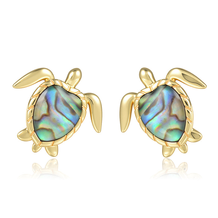 Honu Earrings - Abalone - 0096