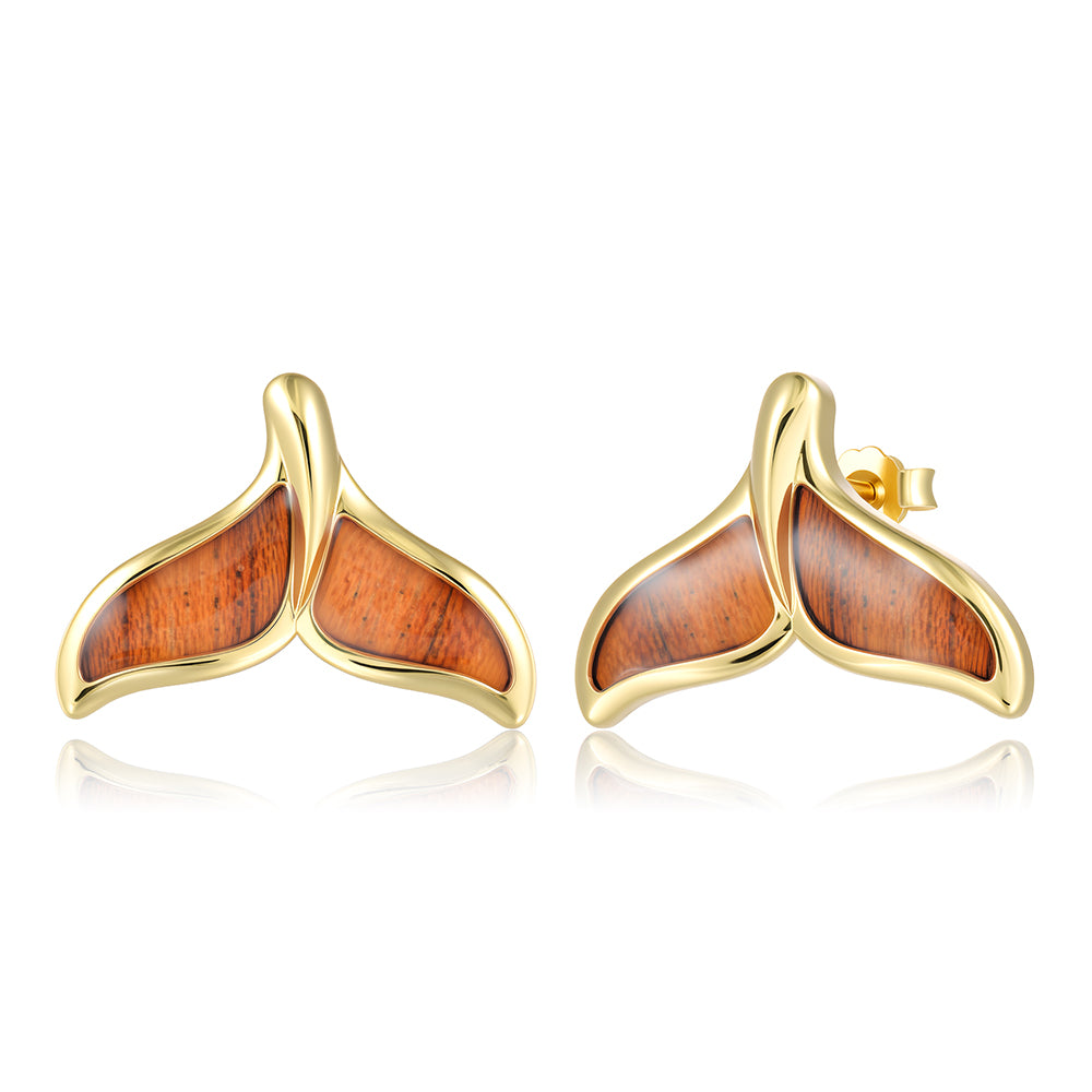 Ocean Earrings - Wood - 0108