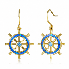 Ocean Earrings - Blue Opal - 0118