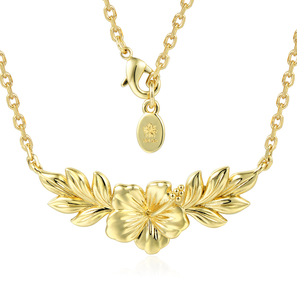 Island Floral Necklace - Plain - 0017