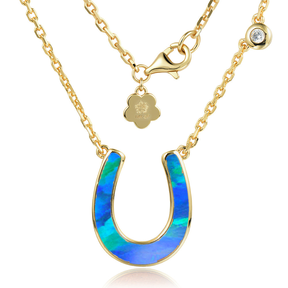 Statement Necklace - Blue Opal - 0076