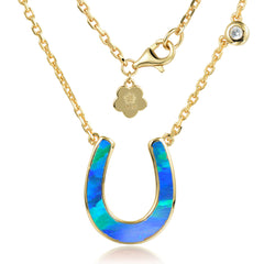 Statement Necklace - Blue Opal - 0076