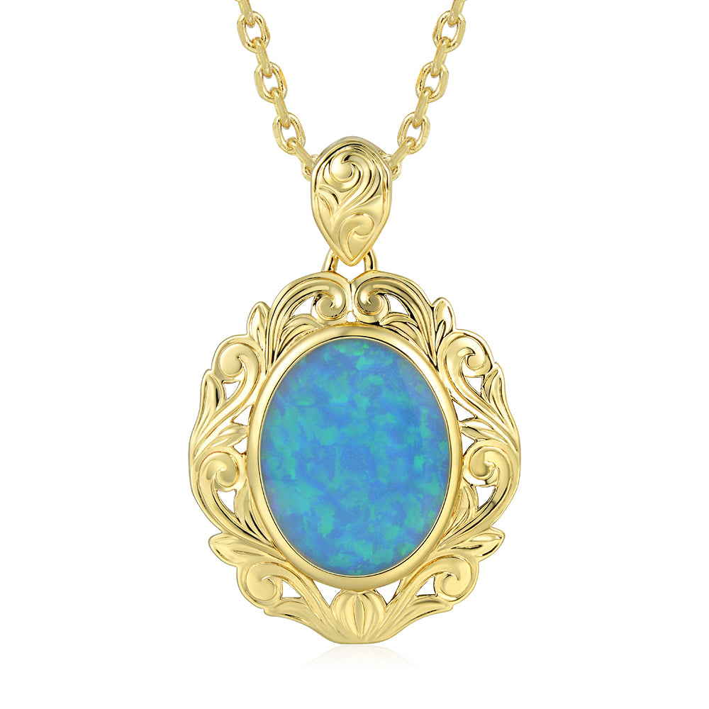 Everyday Pendant - Blue Opal - 0001
