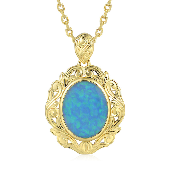 Everyday Pendant - Blue Opal - 0001