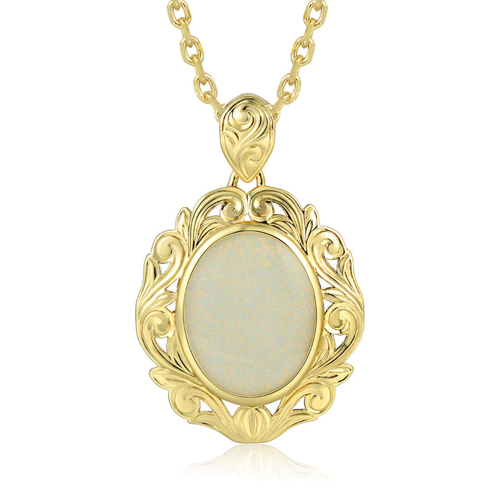 Everyday Pendant - White Opal - 0001